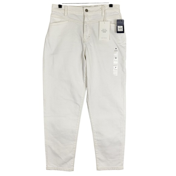 Lucky Brand Drew Mom High Rise Taper Ankle Jeans Women's Size 8/29 A White - Picture 1 of 9